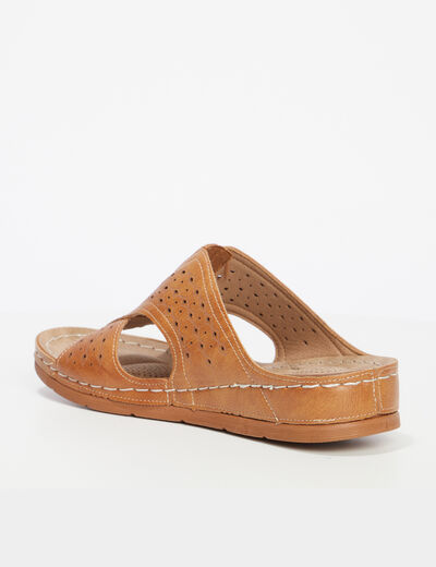 Mules semelle confort Confortissimo marron femme