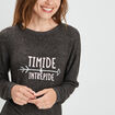 Ensemble pyjama 2 pièces gris foncé femme