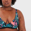 Haut de maillot de bain triangle noir femme grande taille