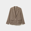 Veste blazer 2 poches marron femme