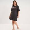 Chemise de nuit courte coton majoritaire gris clair femme grande taille