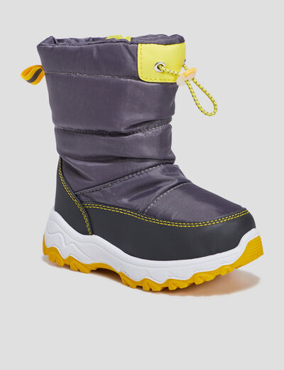 Bottes de neige semelle épaisse gris garçon