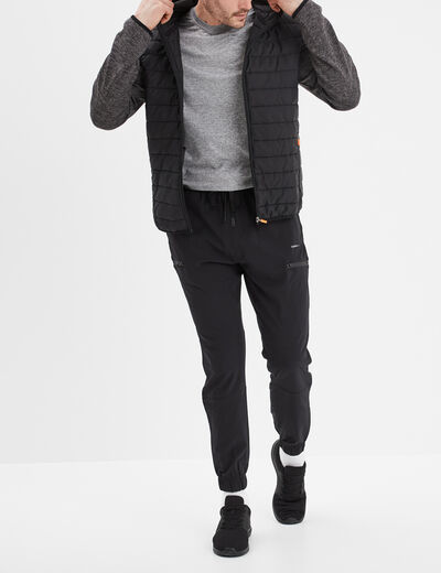 Pantalon slim cargo déperlant Trappeur noir homme