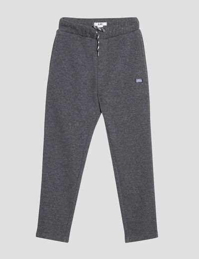 Pantalon jogging coupe ajustée gris garçon