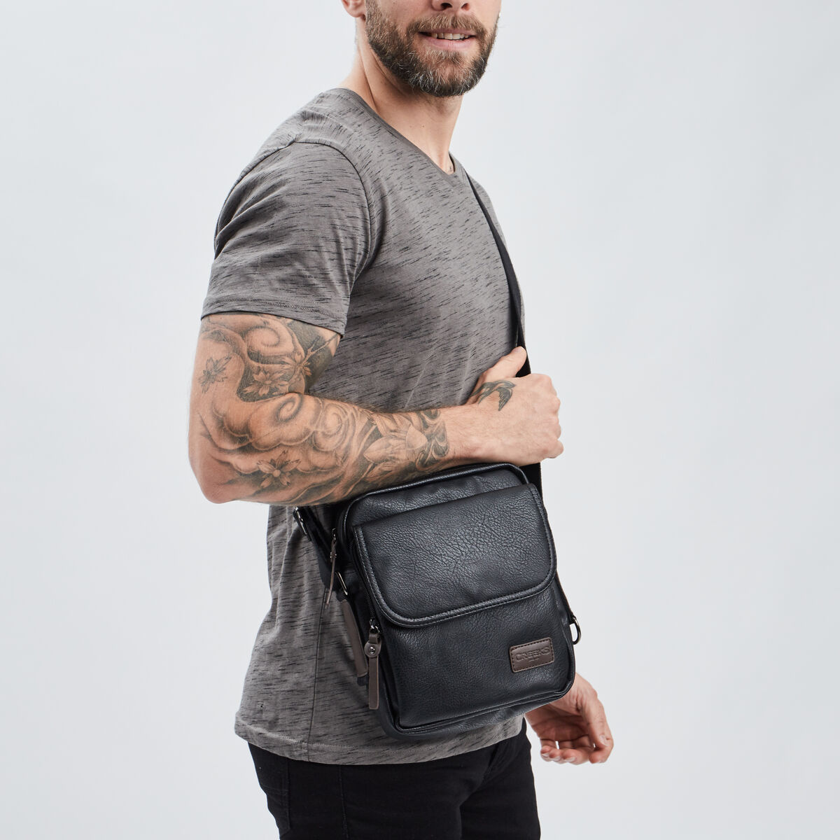 Sac pochette Creeks noir homme