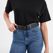 Ceinture avec oeillets noir femme