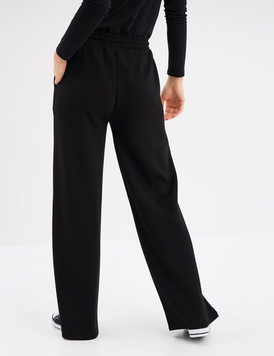 Pantalon de jogging large noir femme
