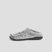 Chaussons bout rond fourrés gris homme