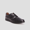 Sneakers en cuir à scratchs noir homme