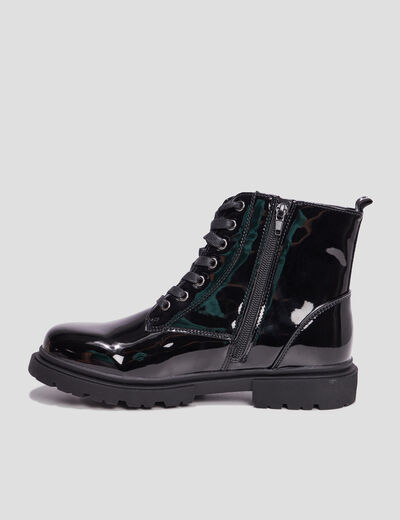Bottines vernies zippées Liberto noir fille