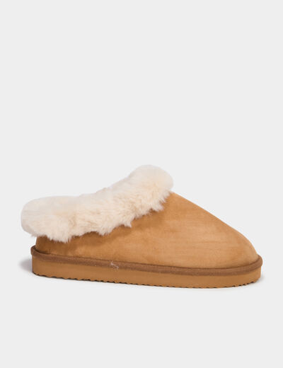 Grossiste De Pantoufles D'hiver Conforts En Fausse Fourrure à Bout Ouvert Pour Coût Pas Cher, REF : WD-MD9581