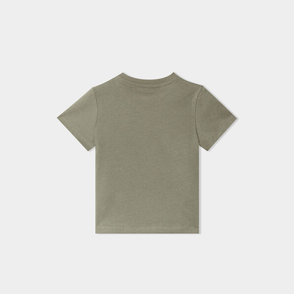 Lot de 3 t-shirts manches courtes coton vert kaki bébé garçon