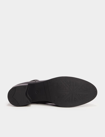 Bottines chelsea talons croco noir femme