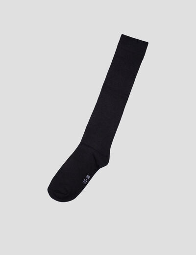 Lot de 2 mi-bas opaques noir femme