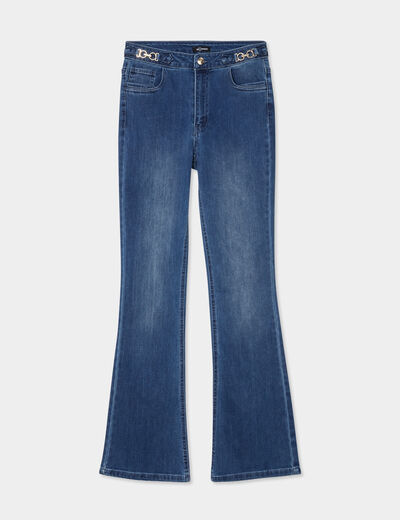 Jeans bootcut taille haute denim double stone femme