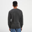 Pull col tunisien manches longues gris foncé homme