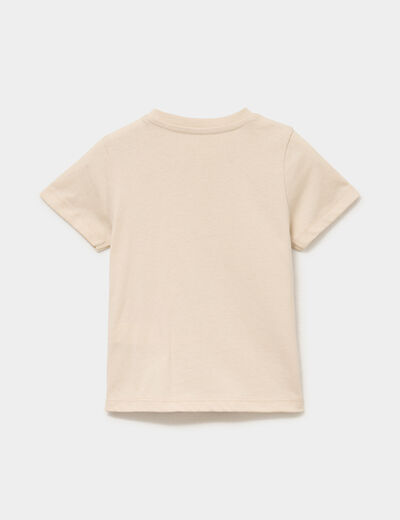 T-shirt manches courtes coton sable b&eacute;b&eacute; gar&ccedil;on