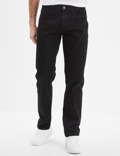 Jeans regular 5 poches denim noir homme
