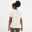 T-shirt manches courtes en coton Liberto ecru femme