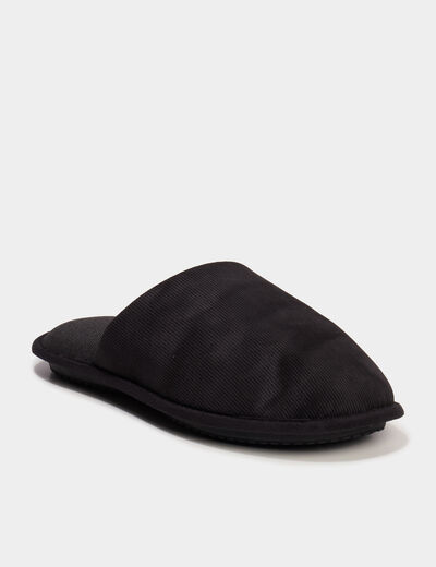 Chaussons mules noir homme