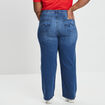 Jeans large taille haute denim stone femme grande taille
