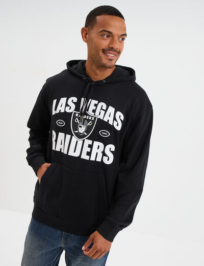 Sweat hoodie 1 poche à capuche NFL noir homme
