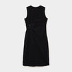 Robe droite longueur genou coton noir femme