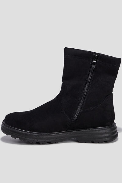 Bottines fourrées noir femme