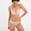 Culotte en dentelle rose clair femme