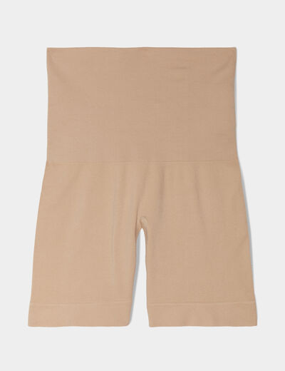 Cycliste gainant sans couture beige femme