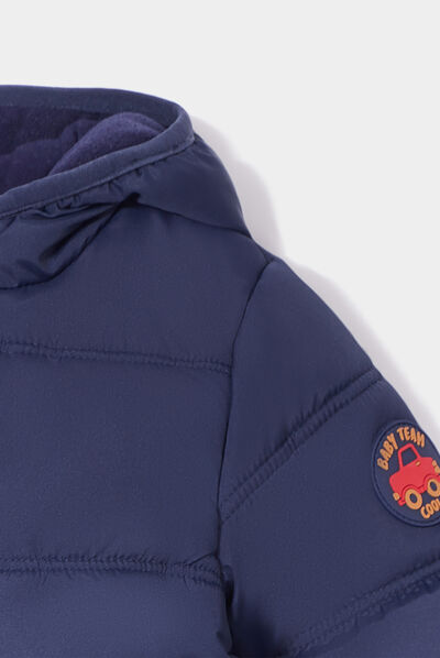 Doudoune à capuche doublure polaire bleu marine bébé garçon