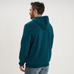 Sweat molleton &agrave; capuche hoodie bleu canard homme