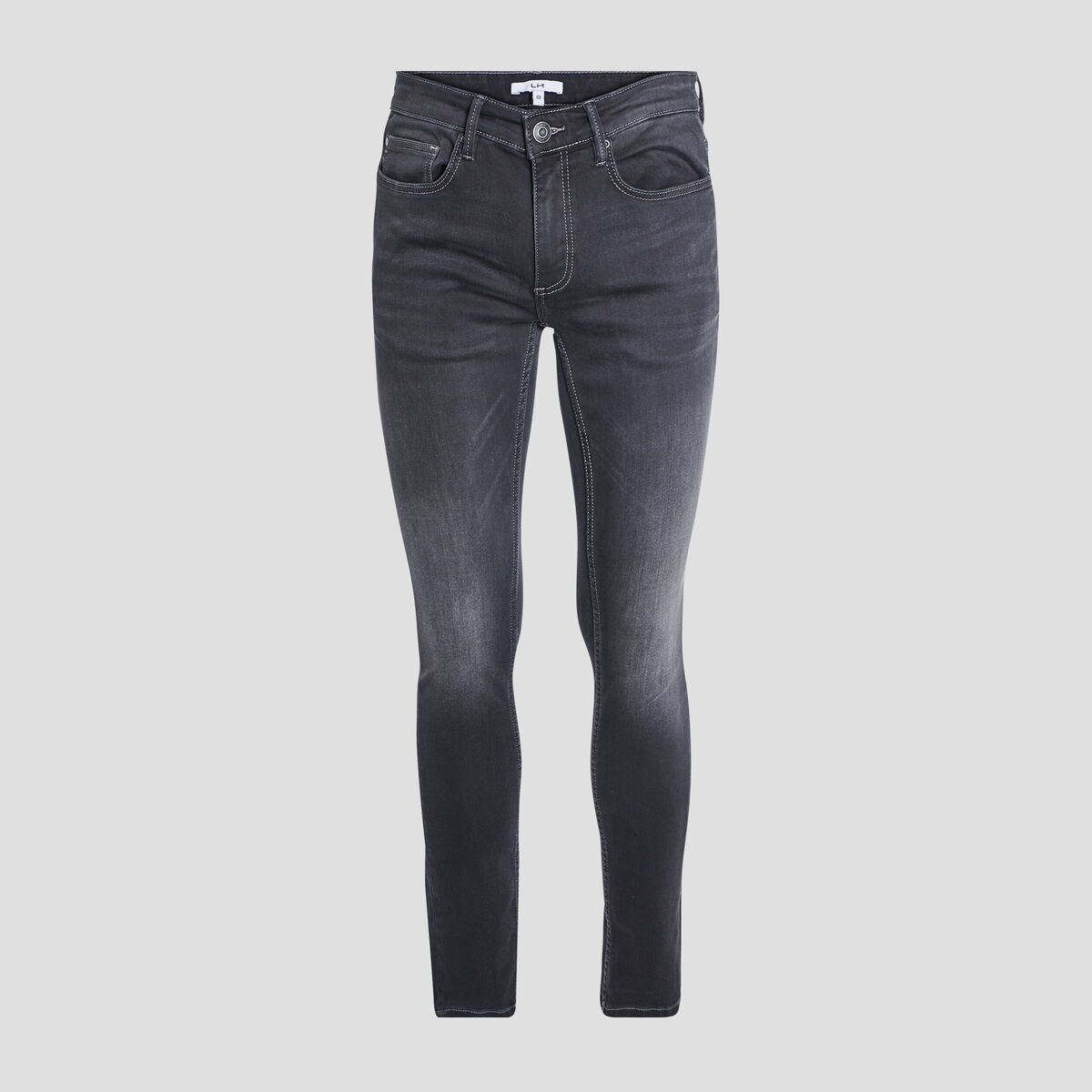 Jeans skinny stretch gris homme