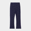 Pantalon flare taille élastiquée bleu marine fille