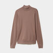 Pull col montant manches longues gris homme