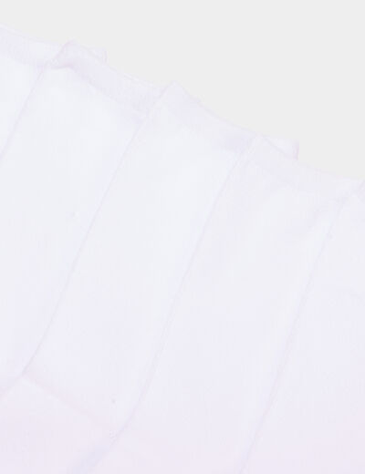 Lot 5 paires chaussettes coton blanc mixte