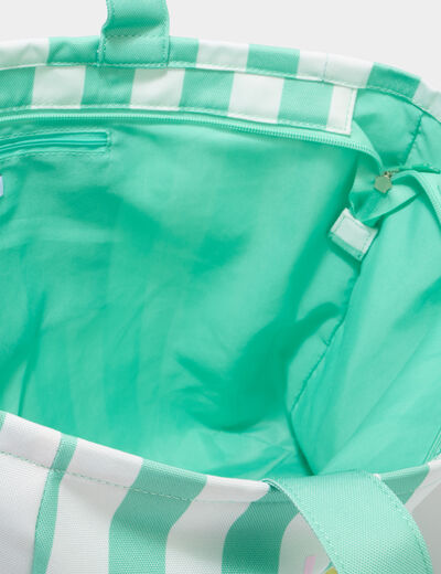Sac cabas rectangulaire vert femme