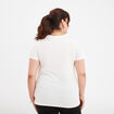 T-shirt manches courtes coton Stitch ivoire femme grande taille