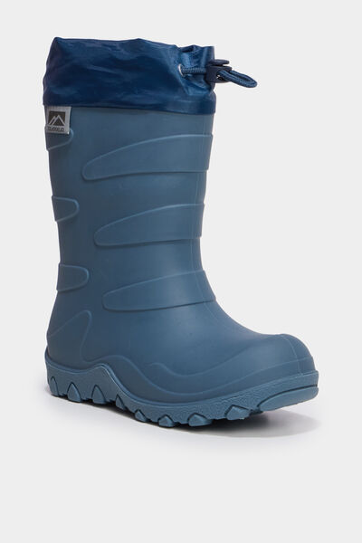 Bottes de pluie doubl&eacute;es bleu gar&ccedil;on