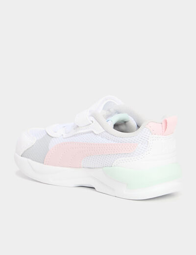 Baskets running &agrave; scratchs Puma XRAY vert pastel fille