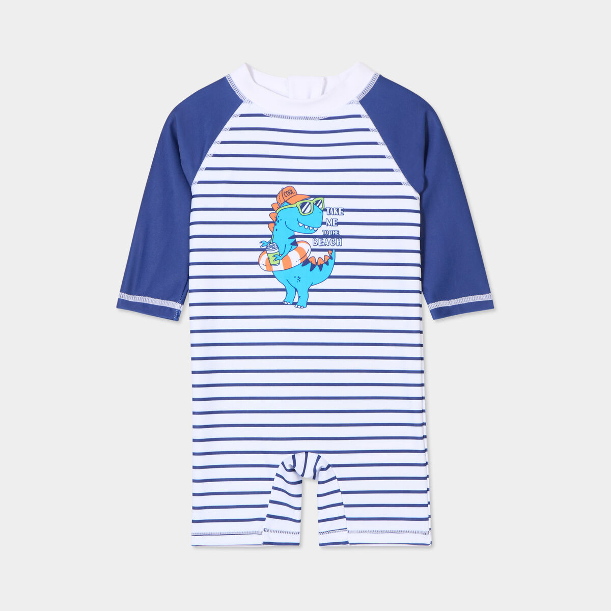 Combinaison de bain manches courtes bleu bébé garçon