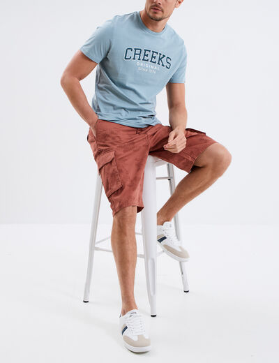 T-shirt manches courtes coton gris homme