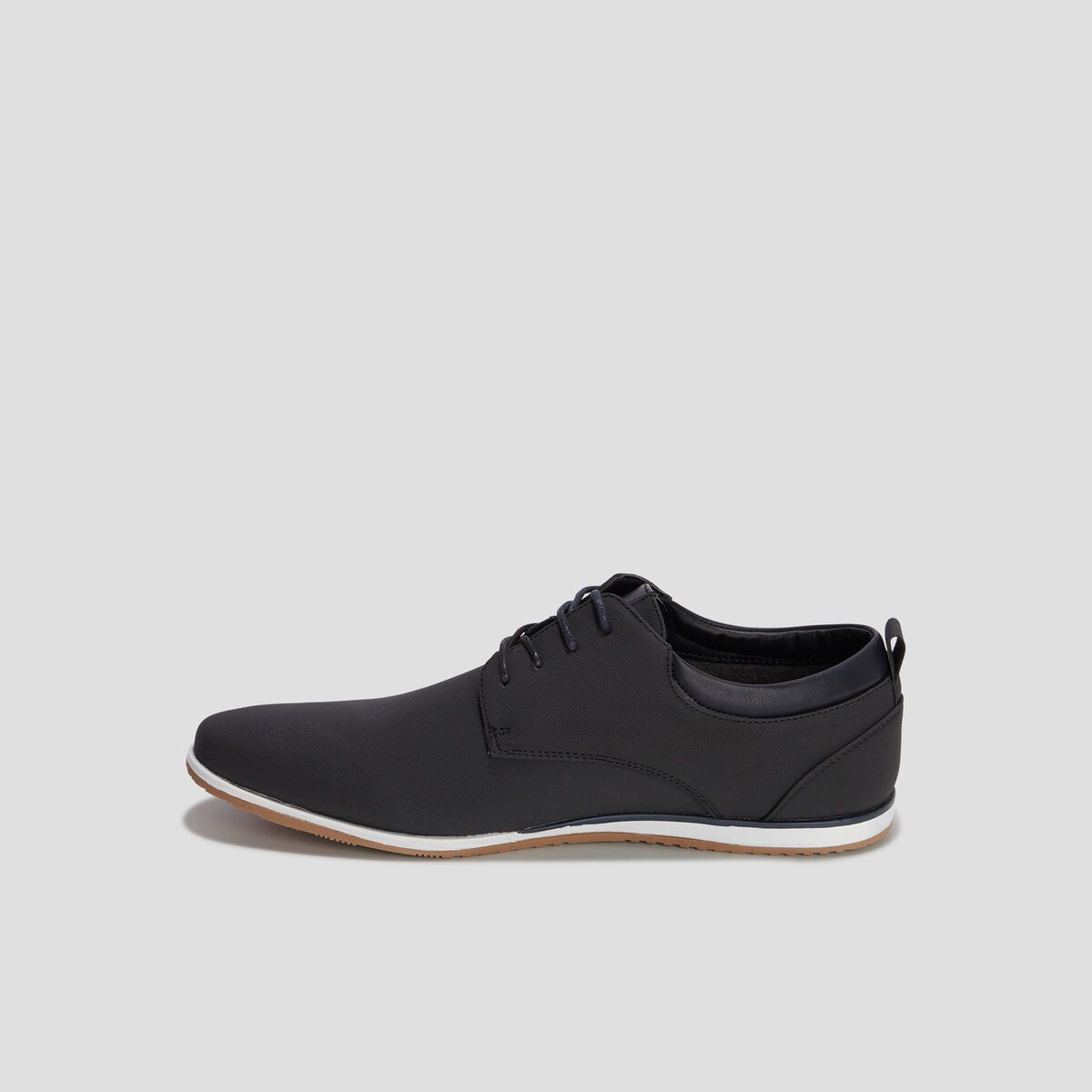 Derbies texturées à lacets noir homme