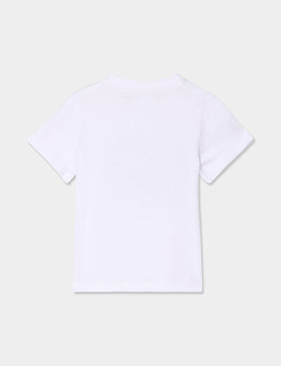 T-shirt manches courtes coton blanc bébé garçon