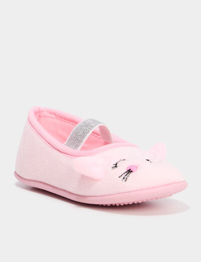 Chaussons ballerines rose fille