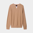 Pull col tunisien coton Liberto taupe homme