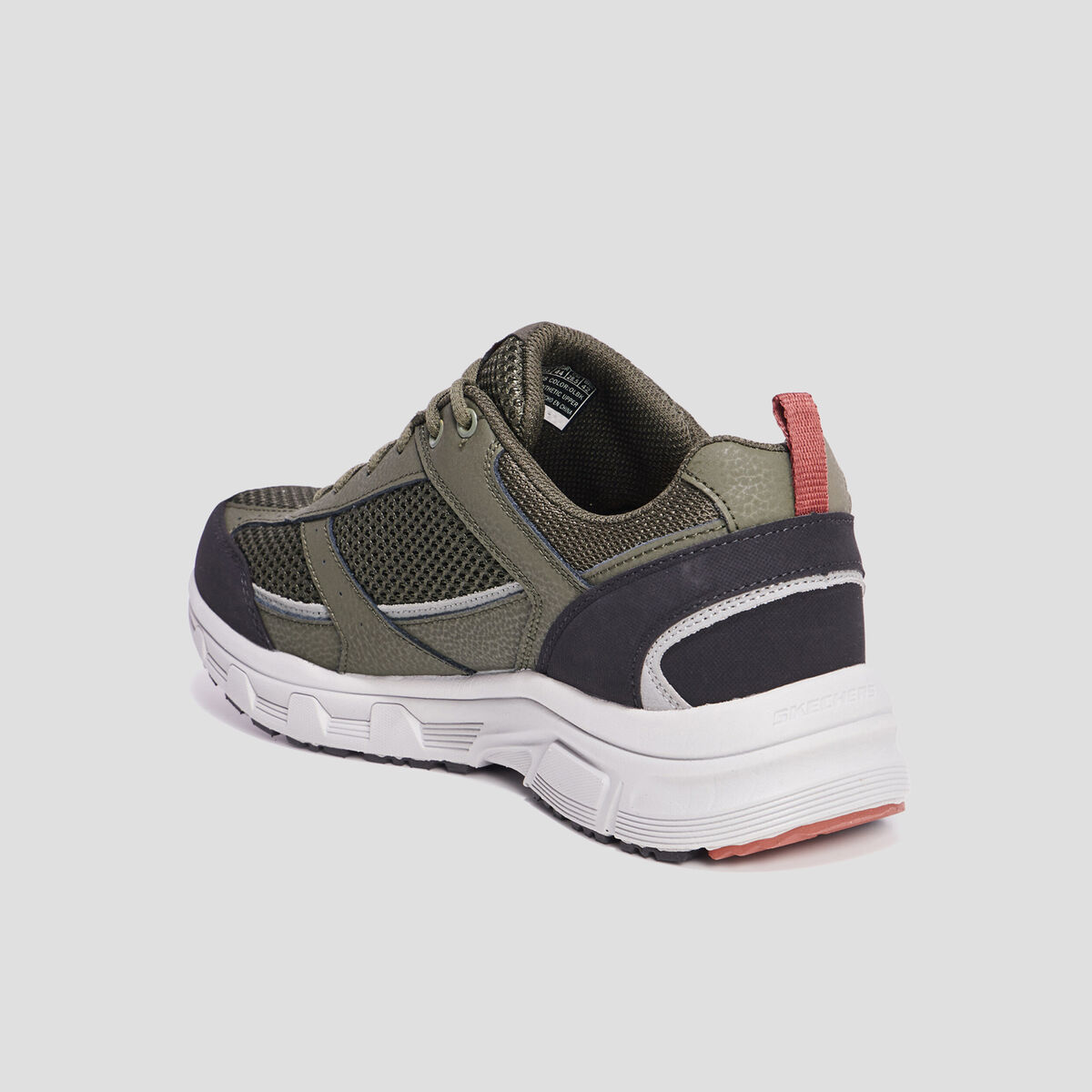 Baskets running mémoire forme Skechers vert kaki homme