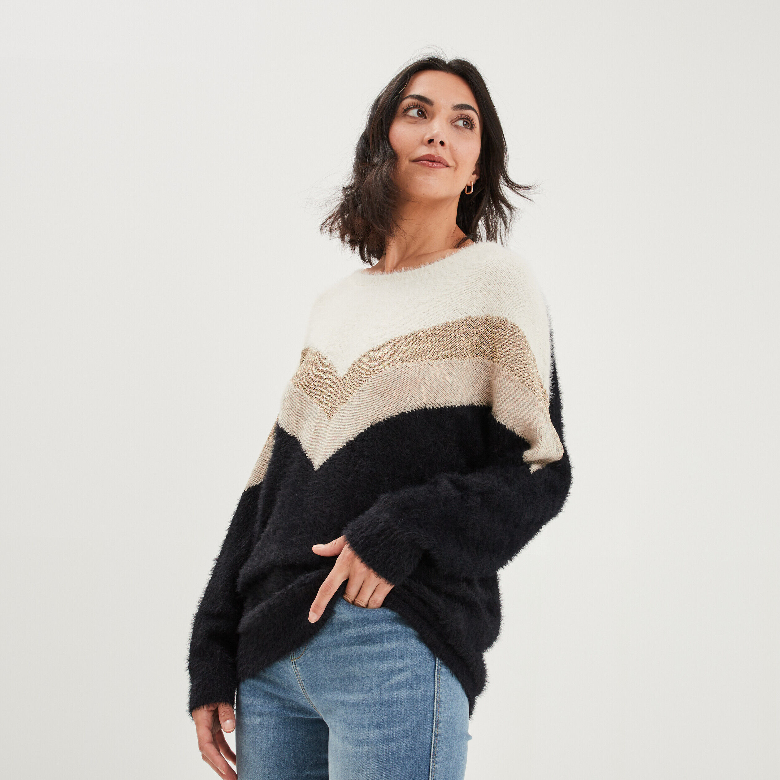 Pull manches longues noir femme MOSQUITOS