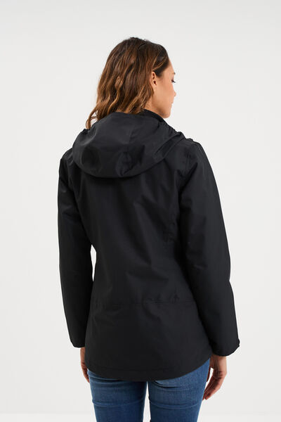 Parka 3-en-1 chaude et imperm&eacute;able noir femme