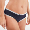 Shorty en dentelle coton bleu marine femme